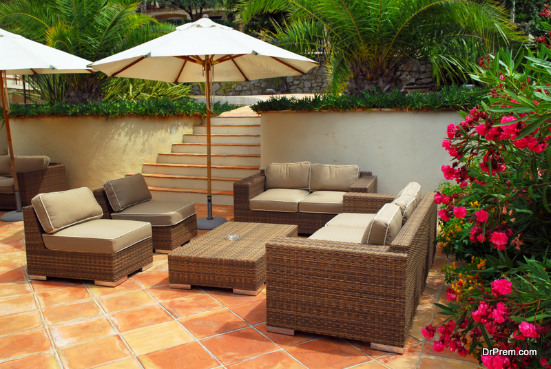 Umbrella-in-patio